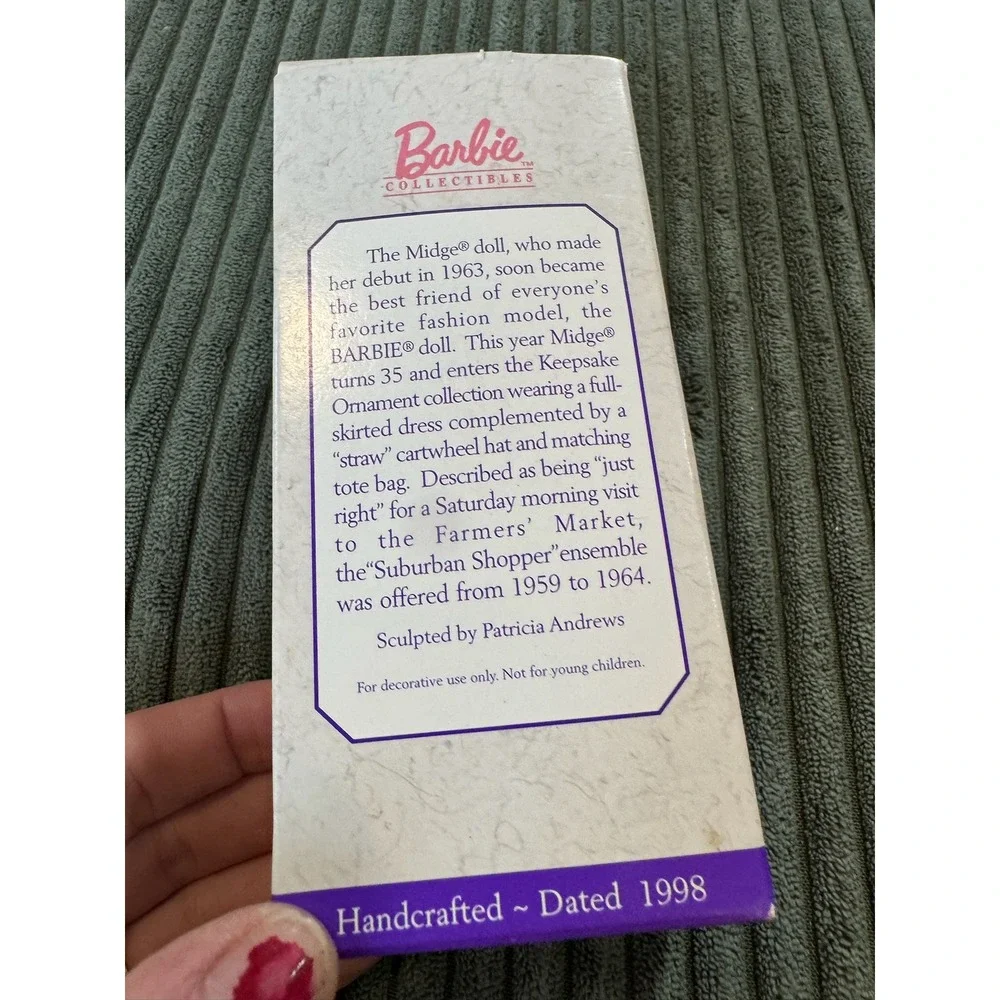 Hallmark Keepsake Ornament Suburban‎ Shopper 35th Anniversary Midge Barbie 1998